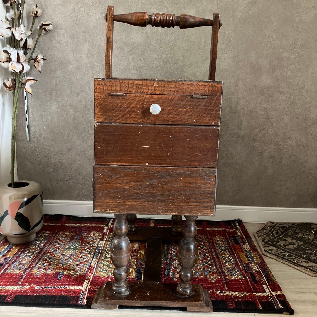 木製アンティーク収納ボックス