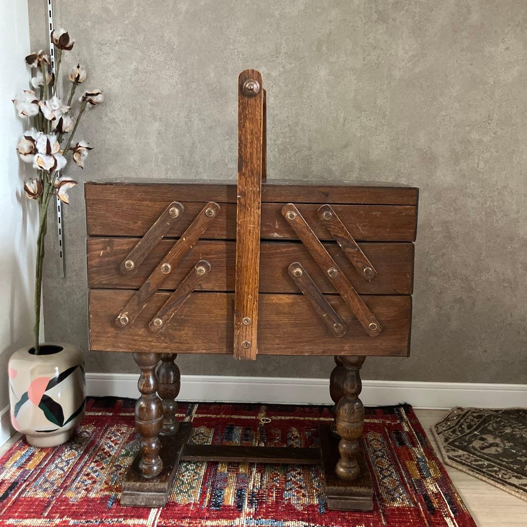 木製アンティーク収納ボックス