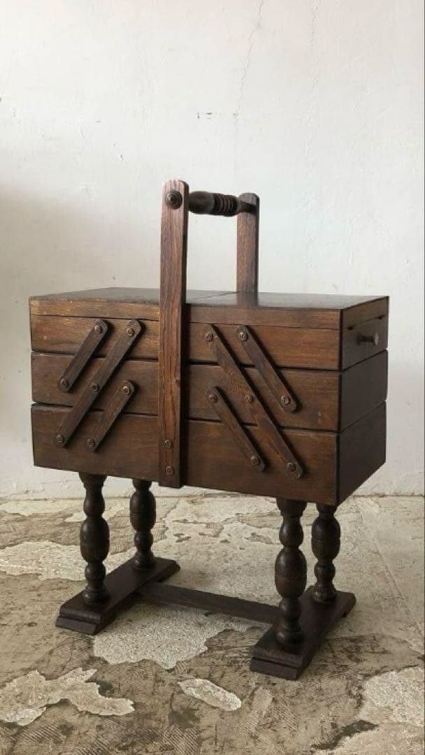 木製アンティーク収納ボックス