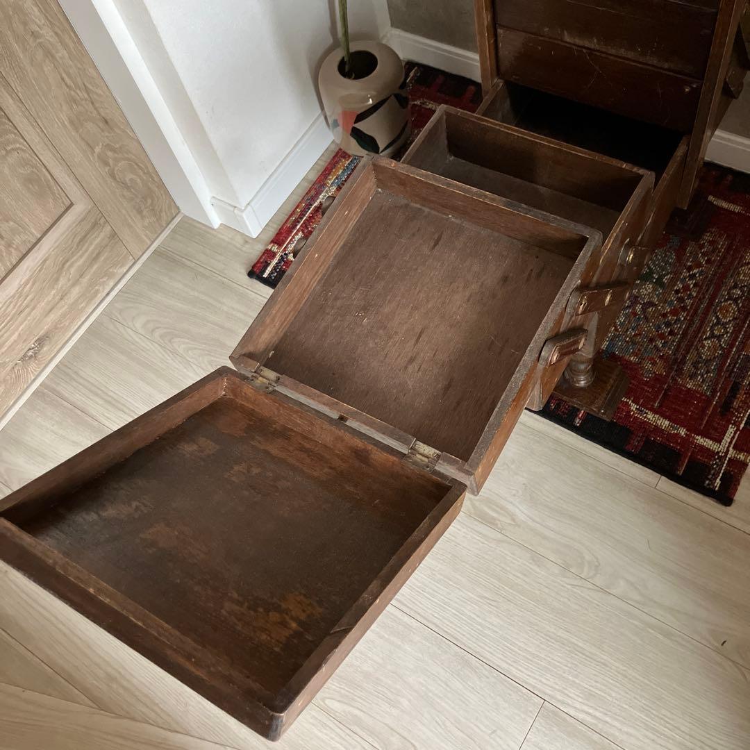 木製アンティーク収納ボックス