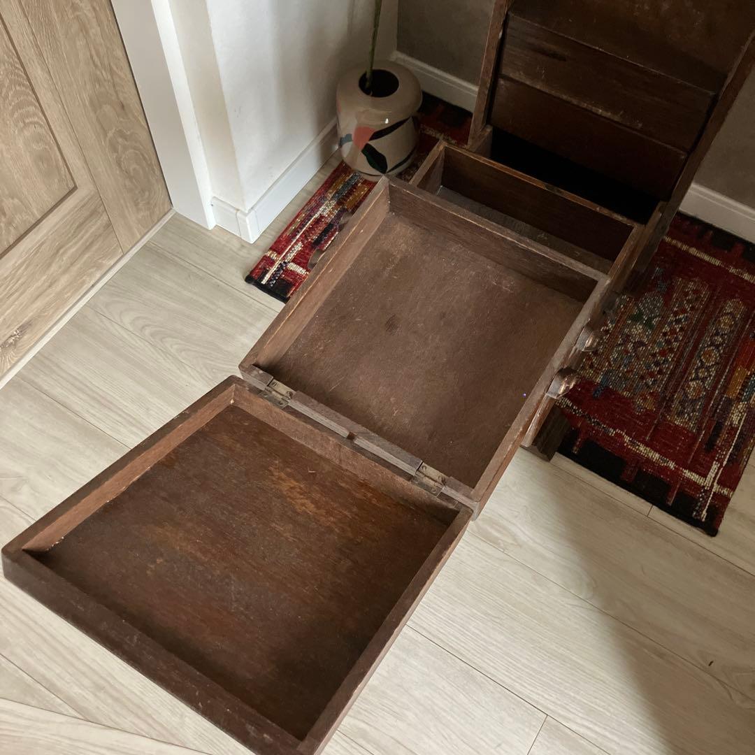 木製アンティーク収納ボックス