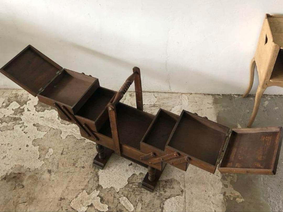 木製アンティーク収納ボックス