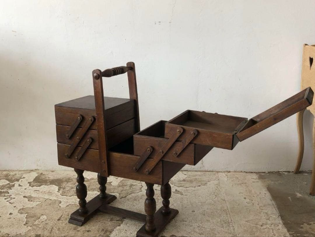 木製アンティーク収納ボックス