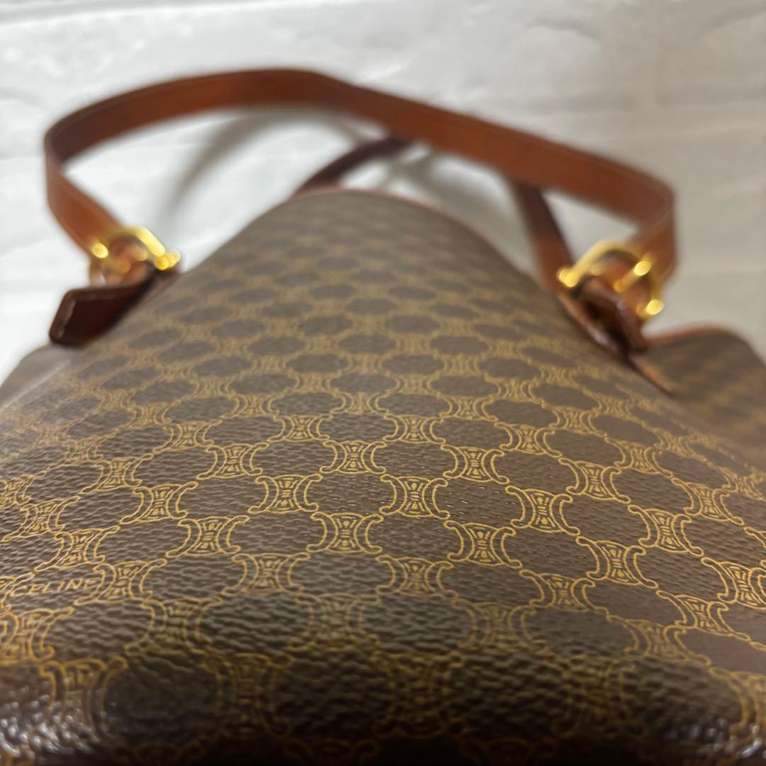 セリーヌ CELINE マカダム柄 トートバッグ バケツ型 オールドセリーヌ