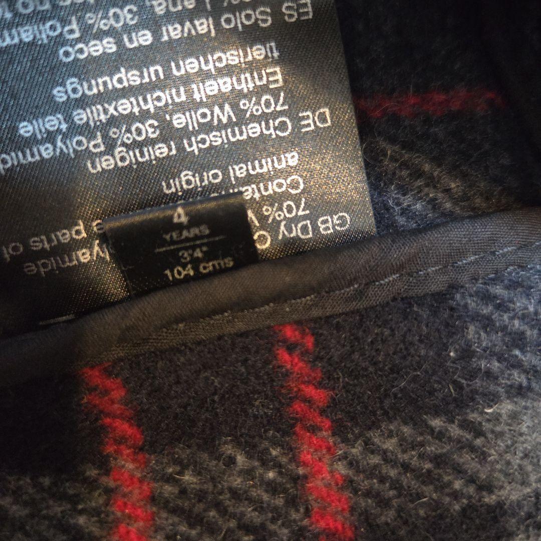 新品未使用　英国製gloverollダッフルコート ネイビー 104cm