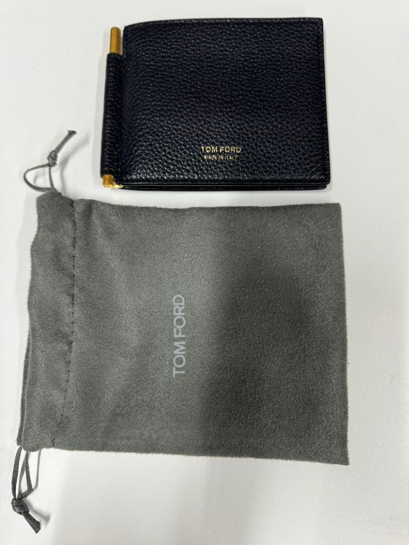 TOM FORD ブラック マネークリップ 専用ポーチ付き