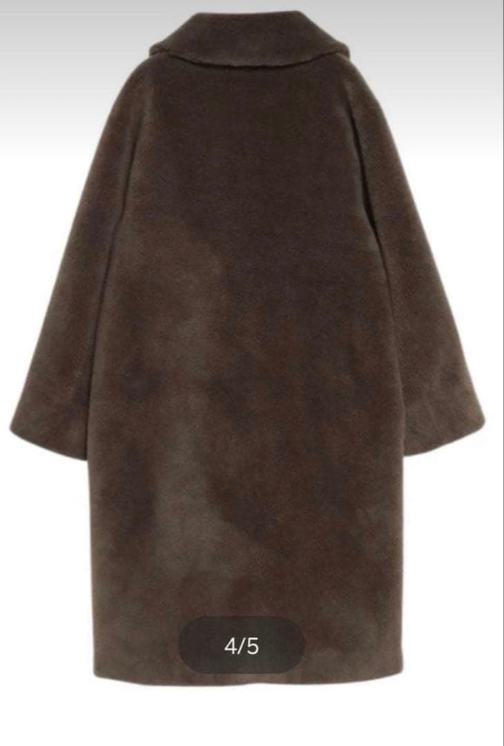 aさま専用　anuans ボア　ウールブレンドロングコート