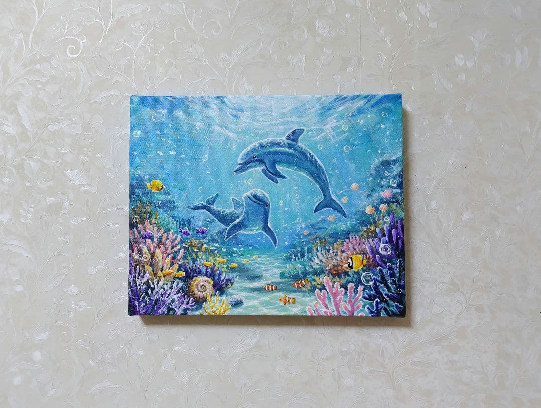 N*a様 【海中世界】アクリル画 F3 風景画 絵画