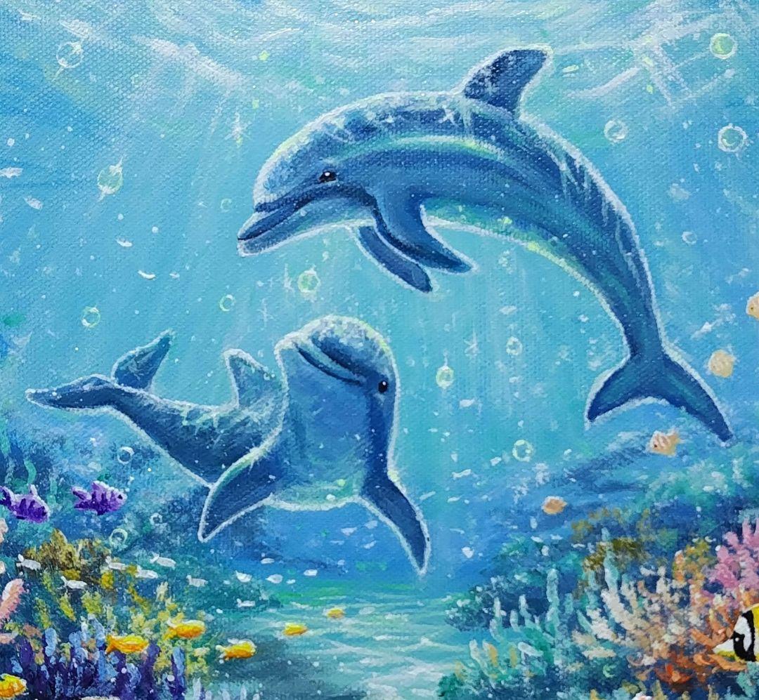 N*a様 【海中世界】アクリル画 F3 風景画 絵画