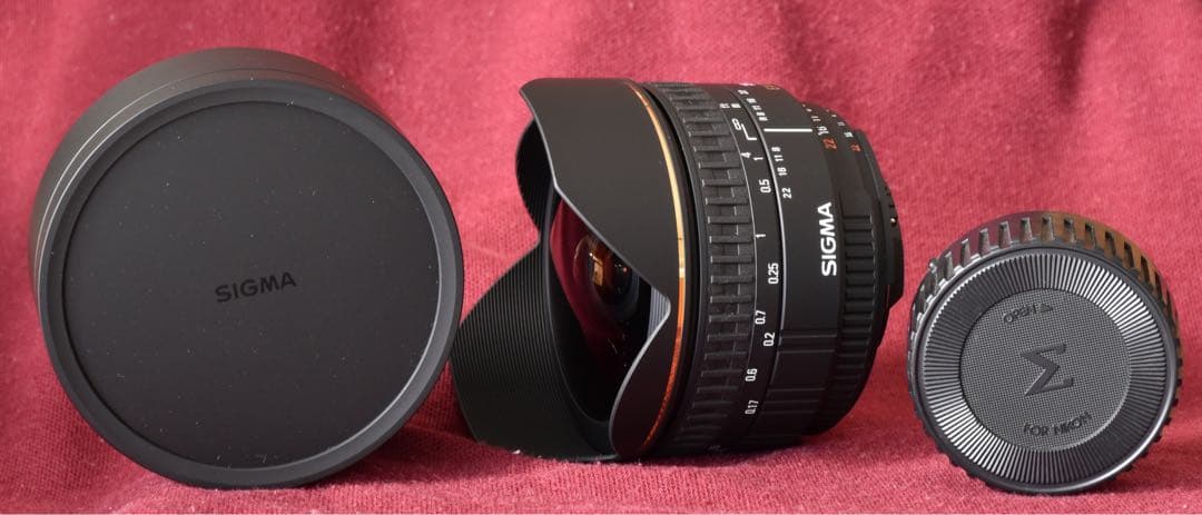 美品SIGMA 15mm F2.8 EX DG FISHEYE Nikon箱付