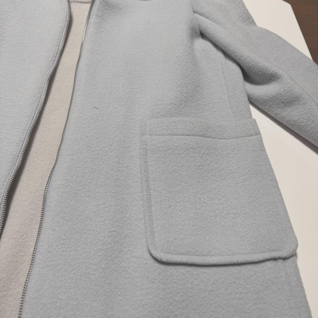 PICONE フード付膝丈ウールコート