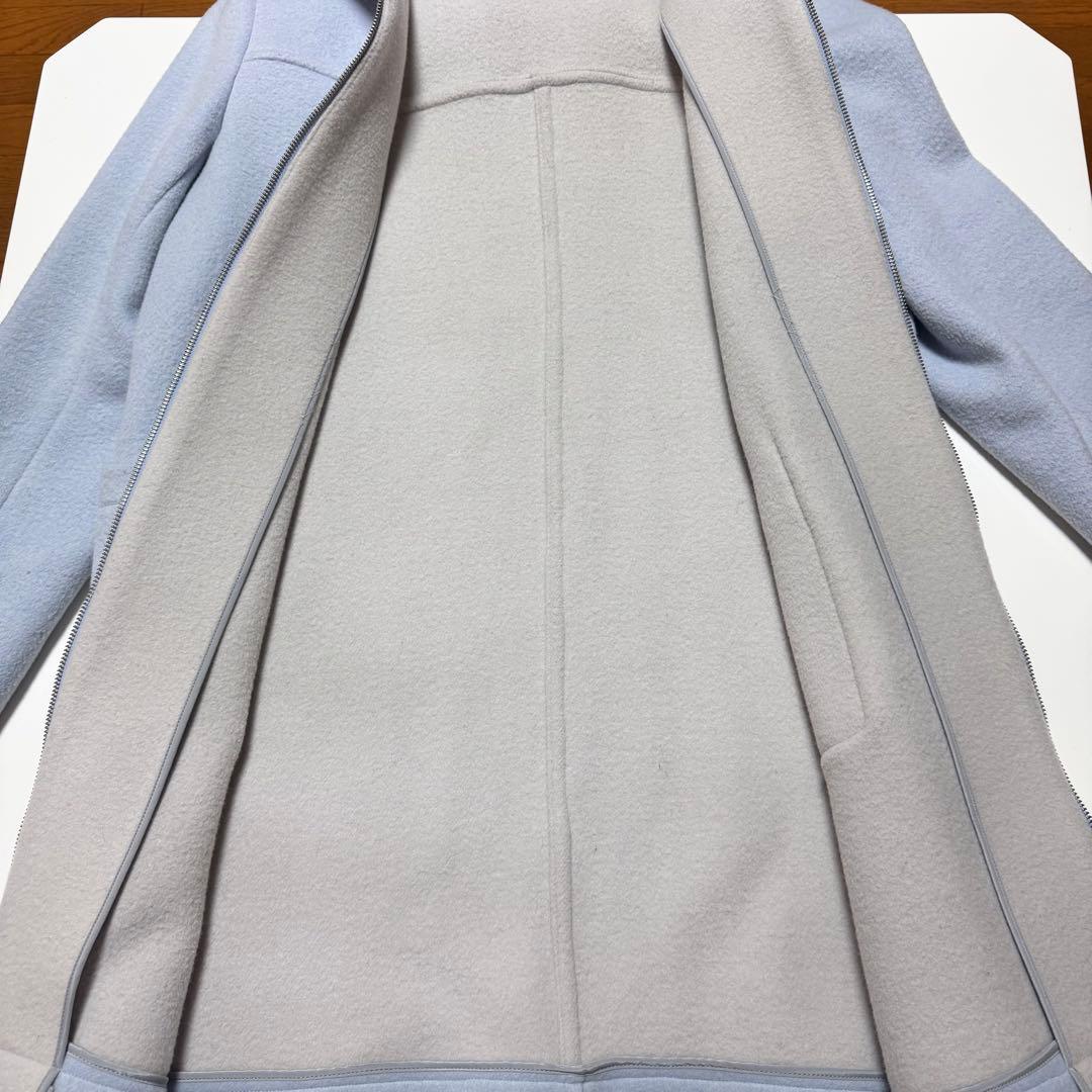 PICONE フード付膝丈ウールコート