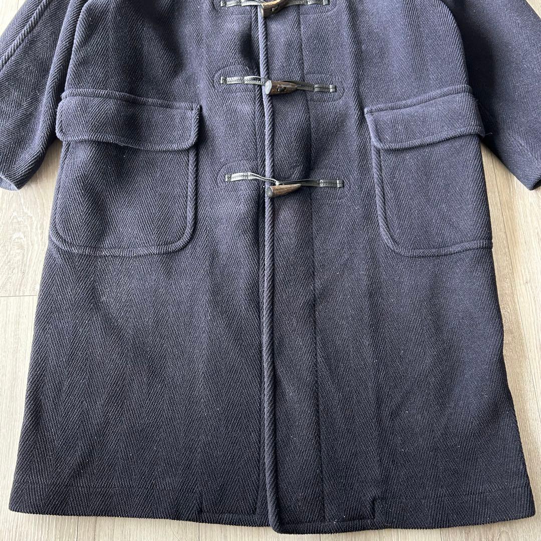 NEW YORKER VallombrosaヘリンボーンダッフルコートM 紺