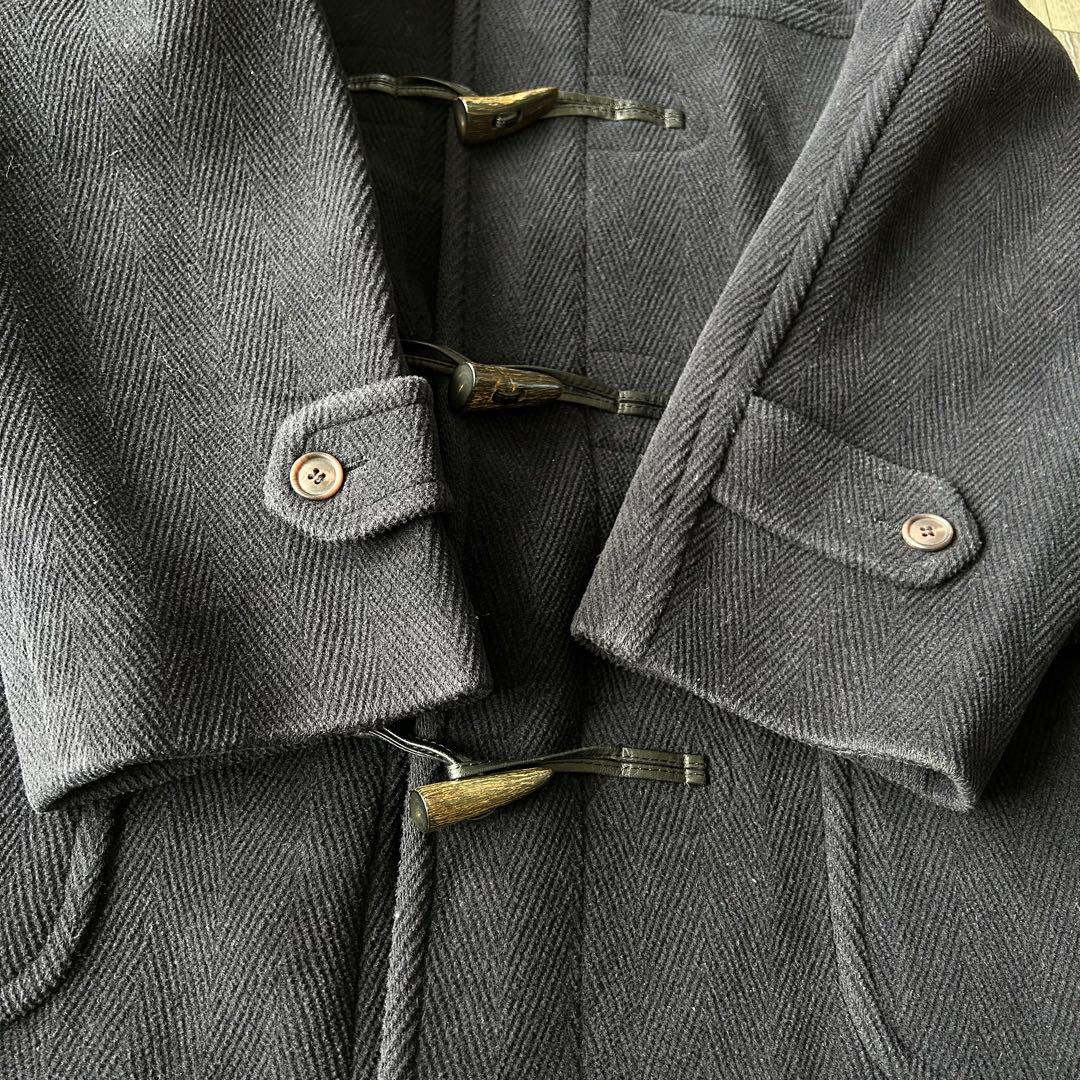 NEW YORKER VallombrosaヘリンボーンダッフルコートM 紺