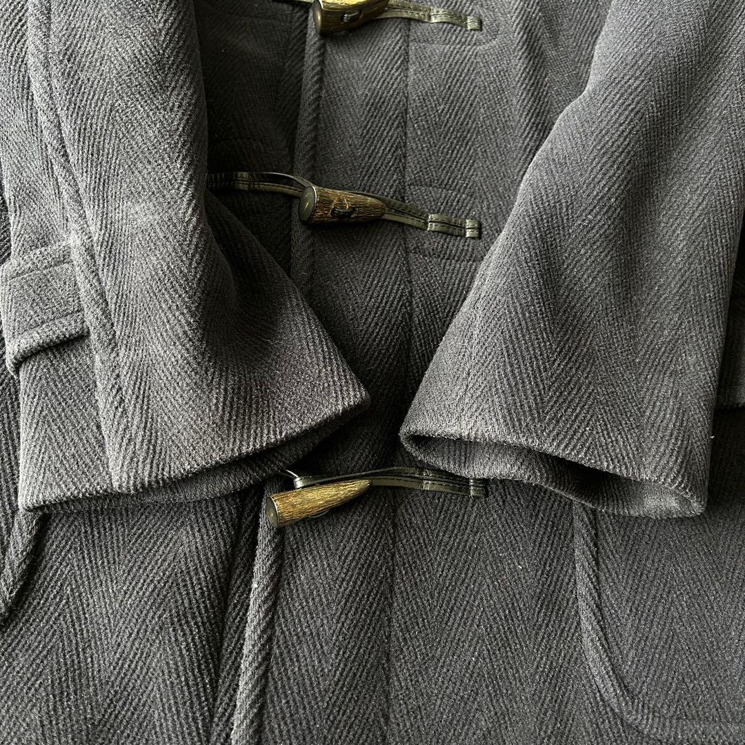 NEW YORKER VallombrosaヘリンボーンダッフルコートM 紺