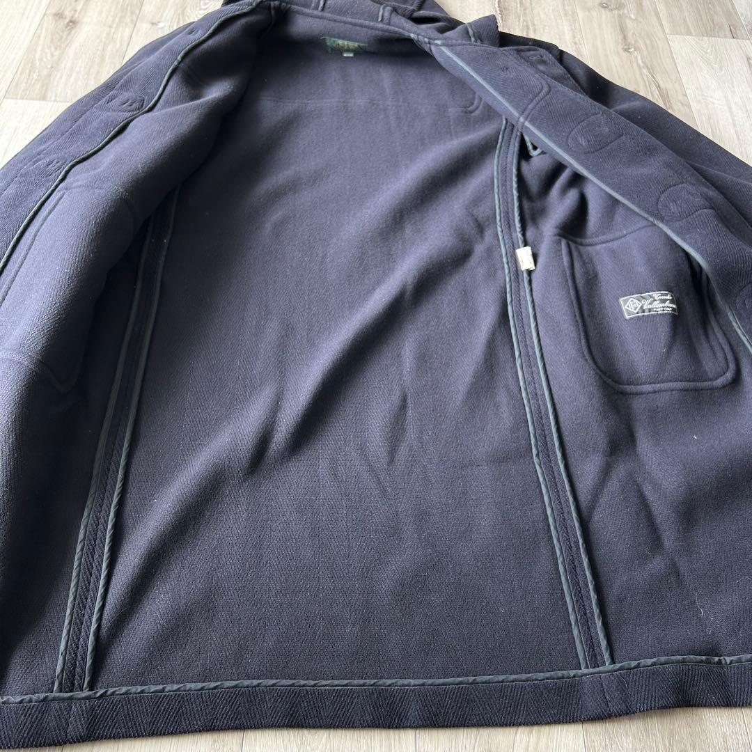 NEW YORKER VallombrosaヘリンボーンダッフルコートM 紺