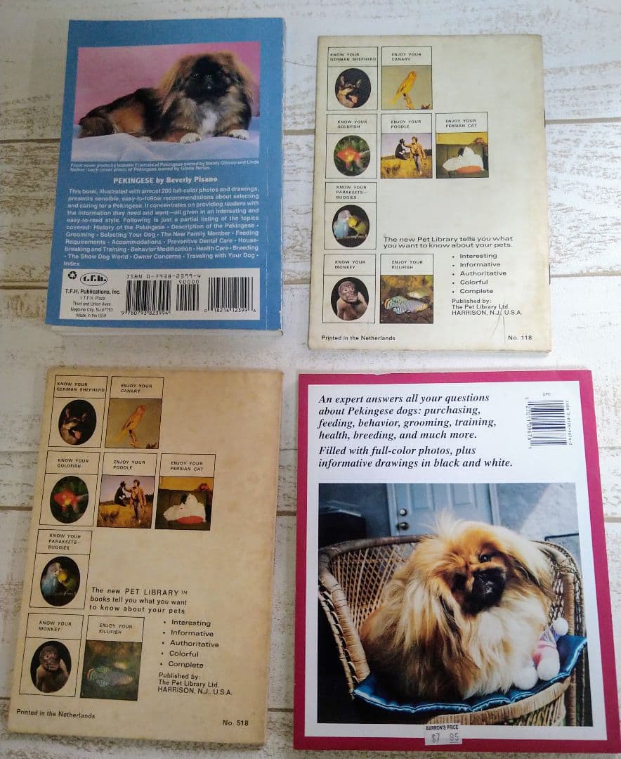 ペキニーズ書籍4冊セット 本 洋書 写真 pekingese PEKINGESE