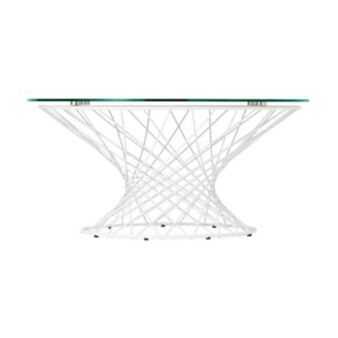 【美品_値引き可】マーリア コーヒーテーブル Franfran クリア×ホワイト