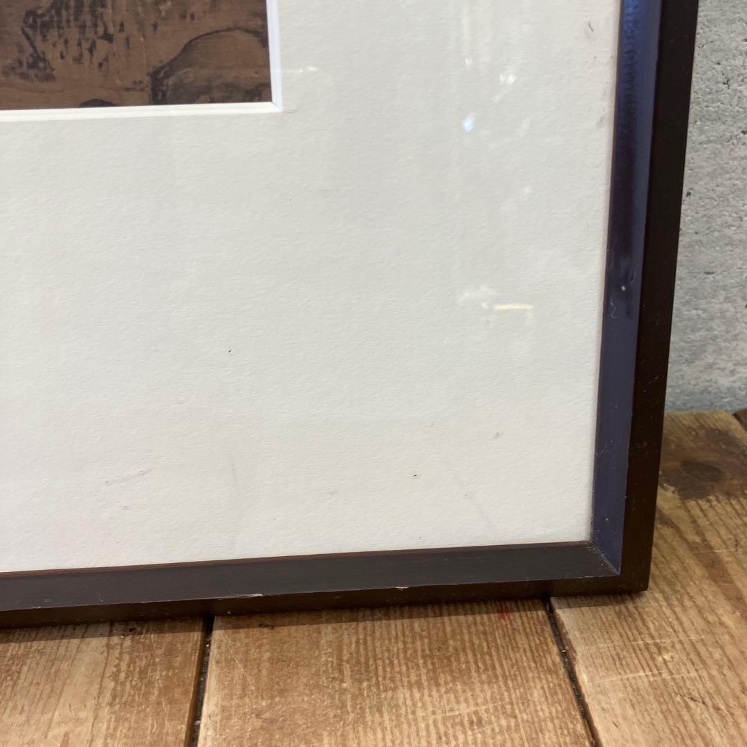 昭和レトロ 風景画 水墨画 花鳥 絵画 色紙 壁掛け 壁飾り 額装 フレーム付き