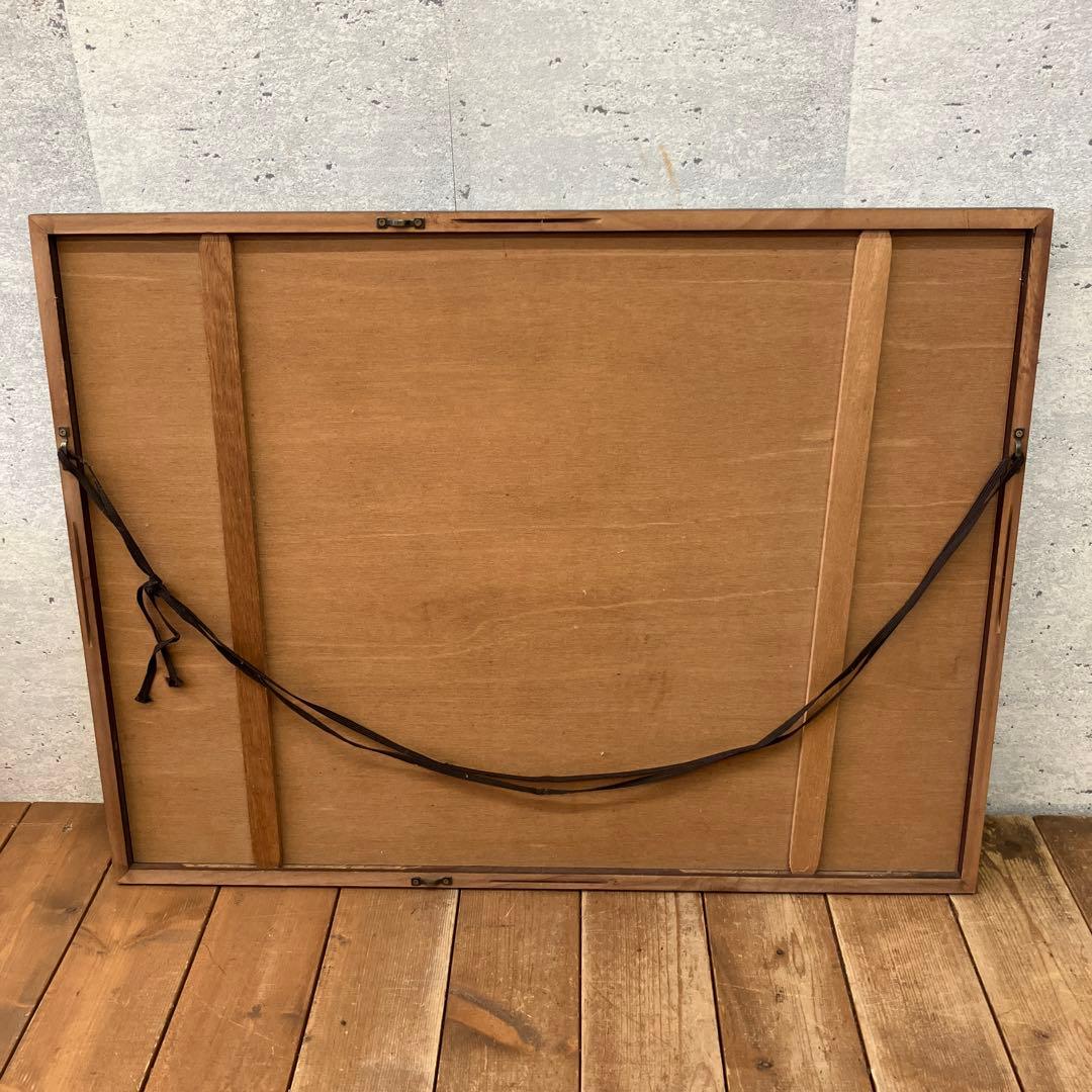 昭和レトロ 風景画 水墨画 花鳥 絵画 色紙 壁掛け 壁飾り 額装 フレーム付き