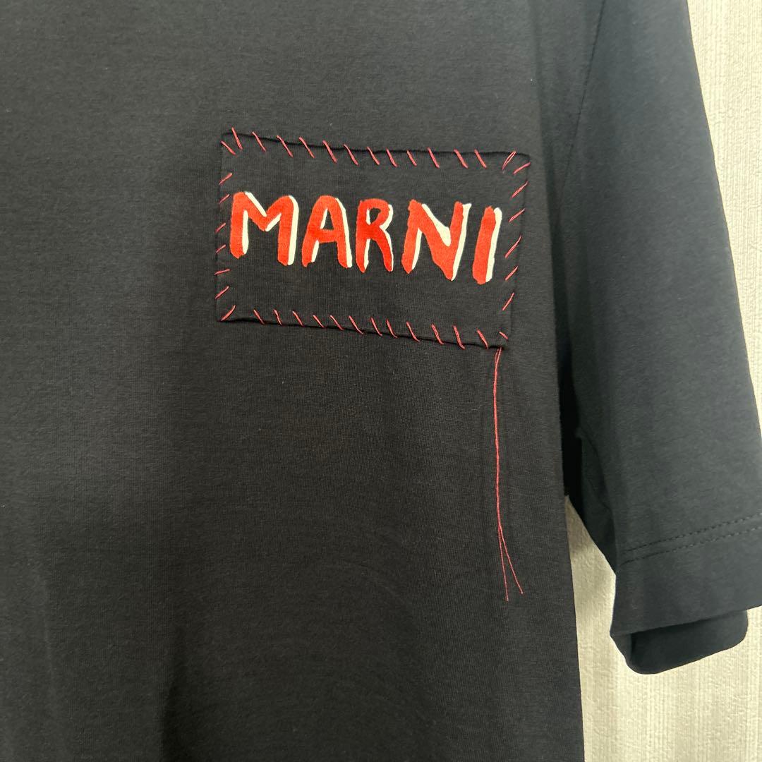 MARNI マルニ ハンドステッチ ボックスロゴ Tシャツ