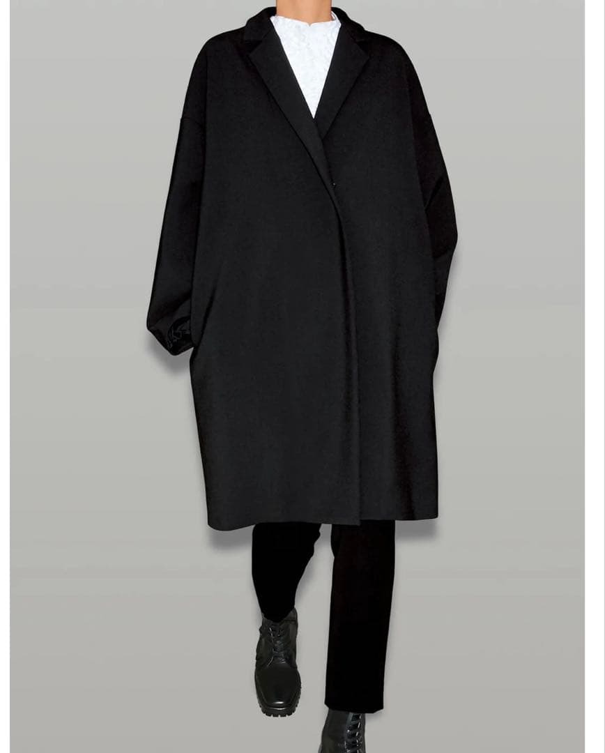 【美品】24AW YOKOCHAN ヨーコチャン バックパール コート ブラック