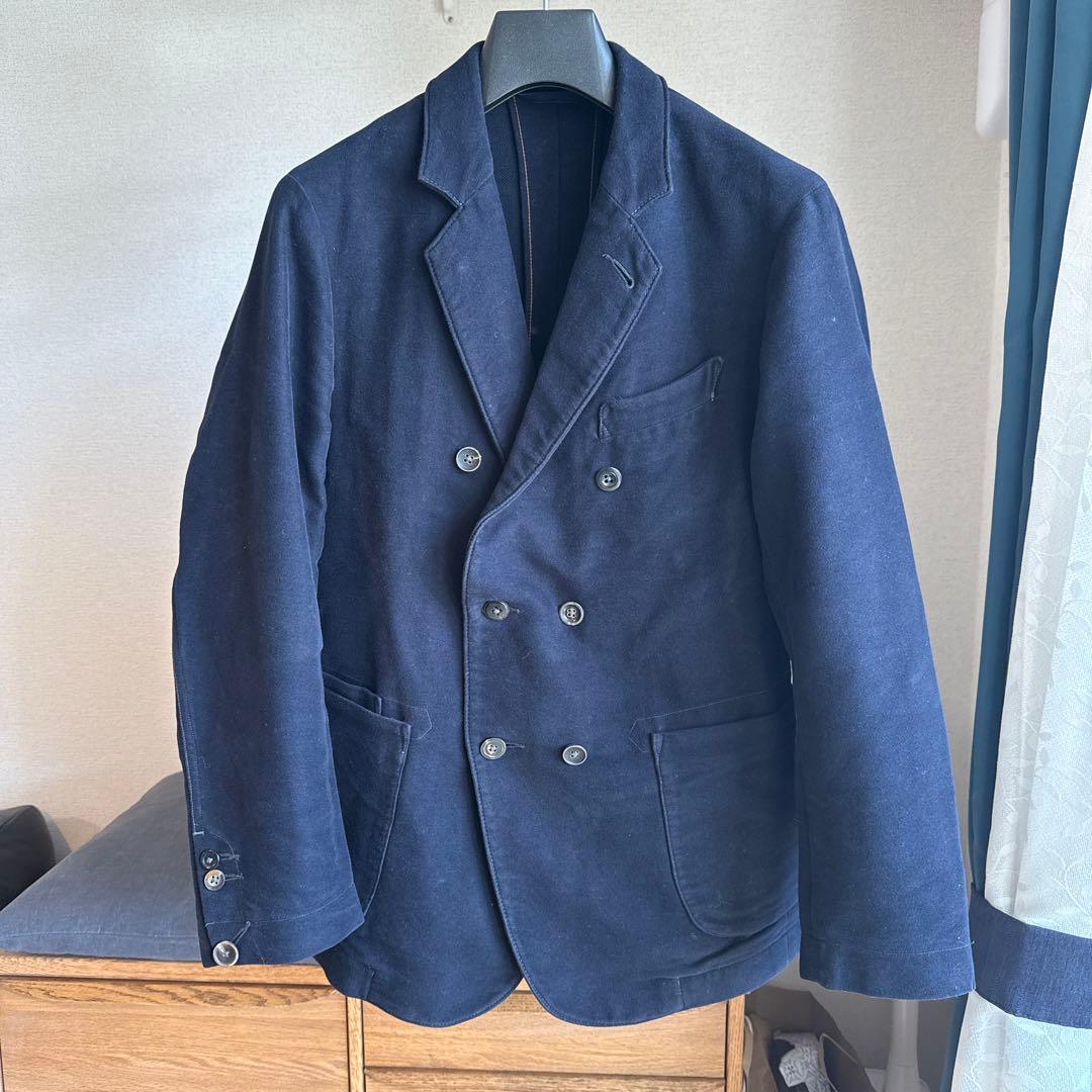 45R コットンモクロディのダブルブレストジャケット