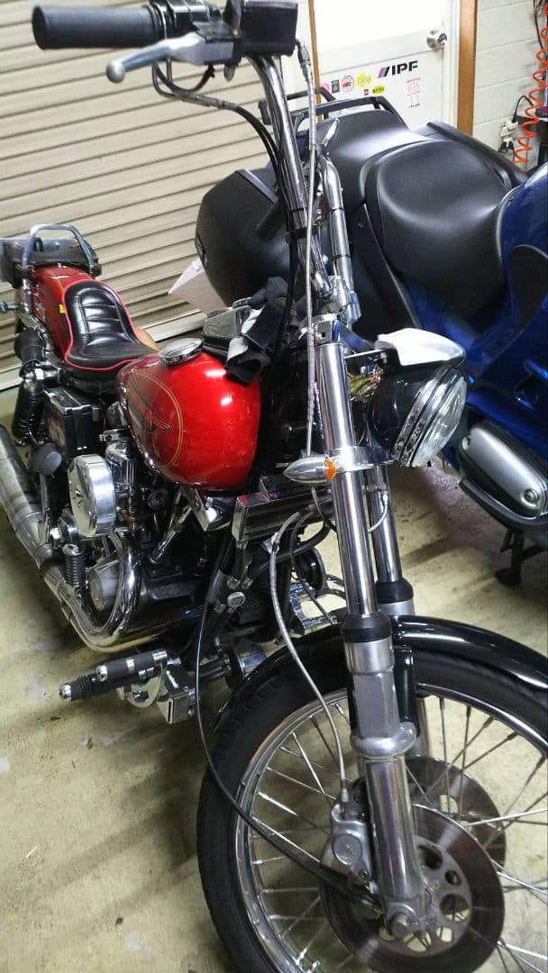 ハーレーショベルヘッド41Φワイドフォーク フロントフォークとホイールセット