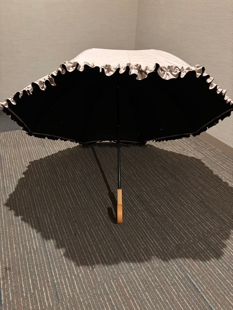 SUN BARRIER 100 ピンク フリル日傘　2段