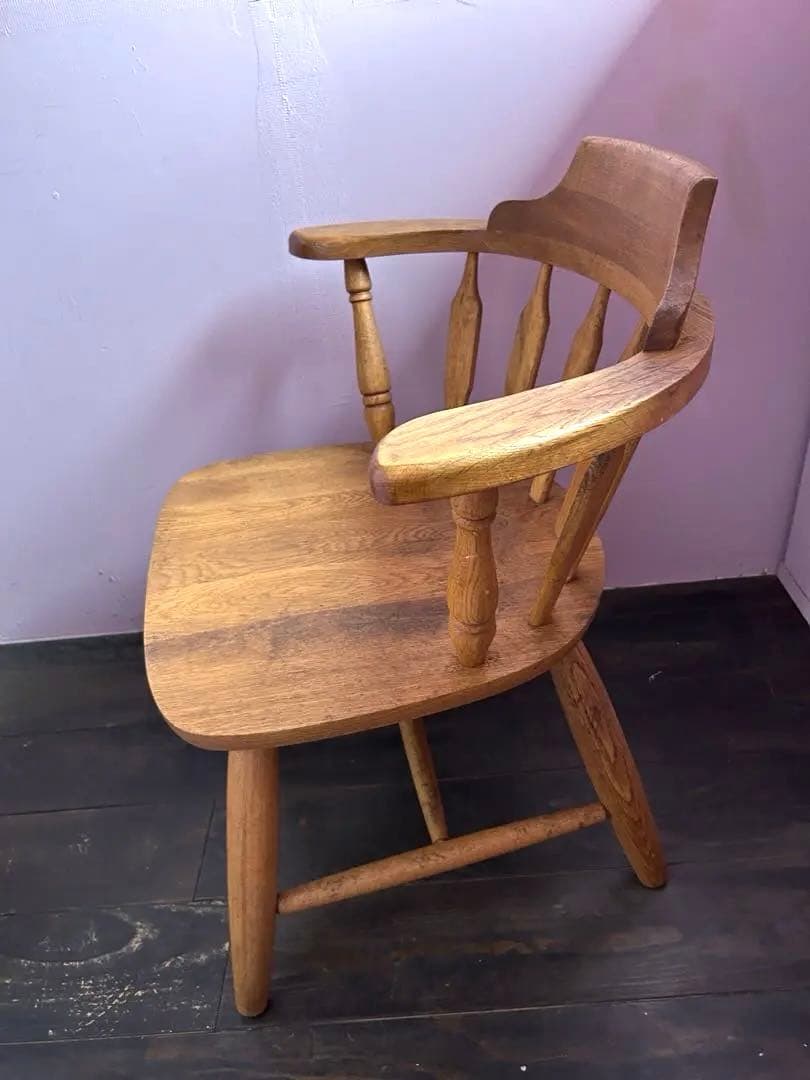 ゆうこ　アンティーク　イギリス　アームチェア　ダイニングチェア