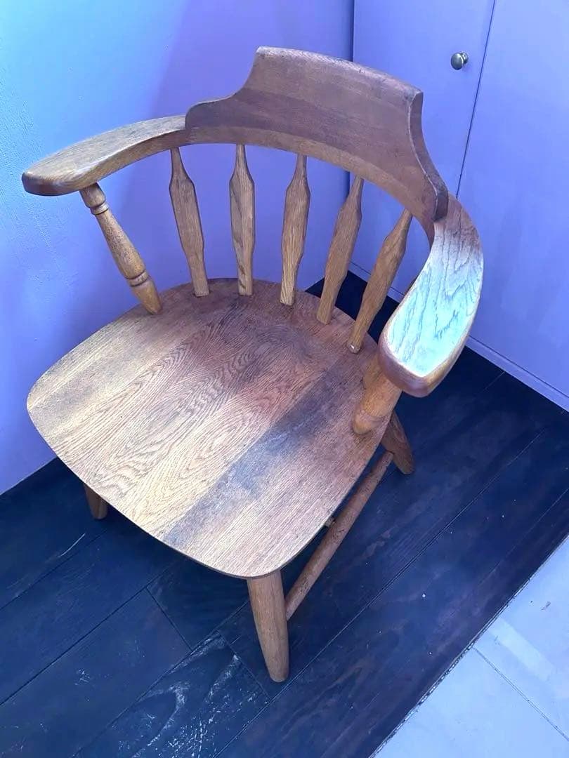 ゆうこ　アンティーク　イギリス　アームチェア　ダイニングチェア