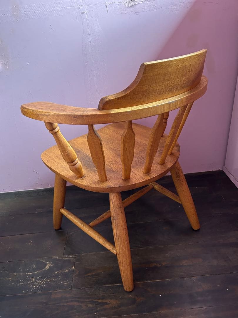 ゆうこ　アンティーク　イギリス　アームチェア　ダイニングチェア