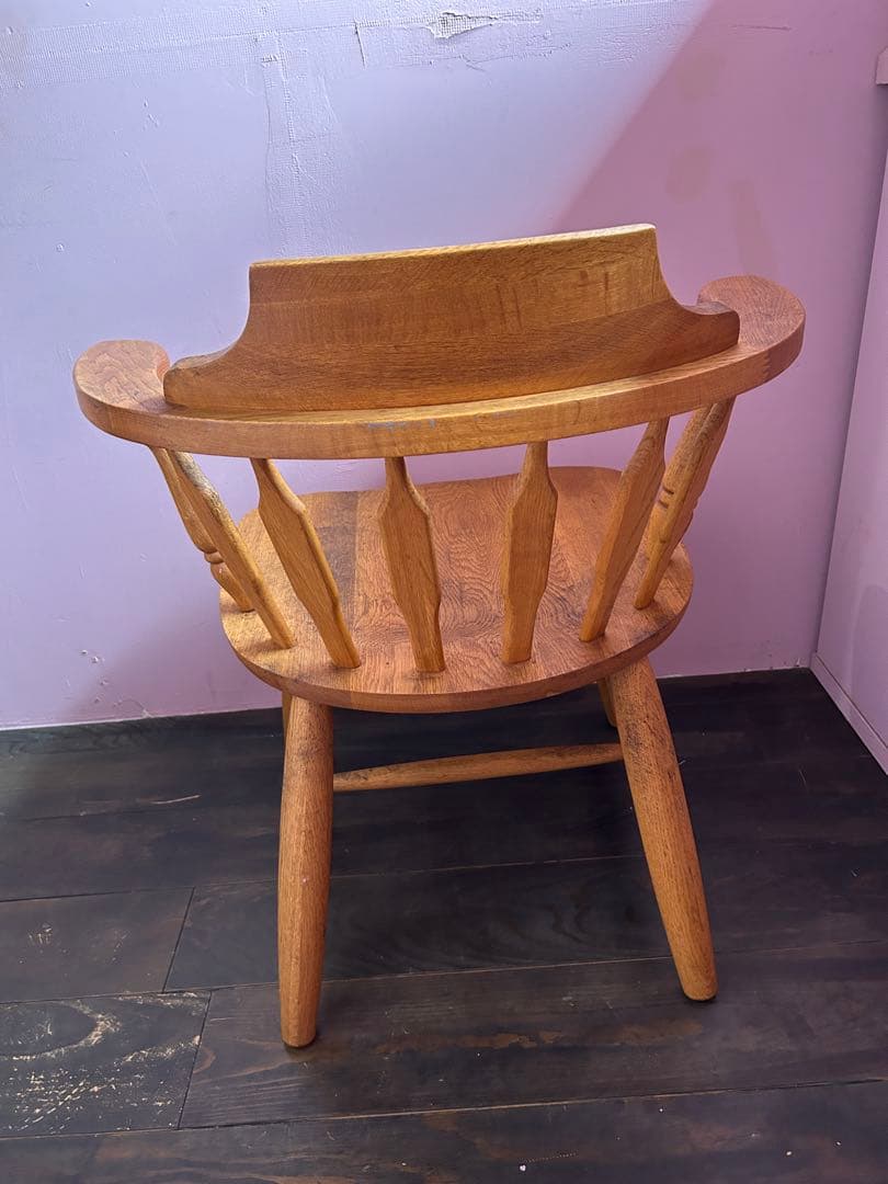 ゆうこ　アンティーク　イギリス　アームチェア　ダイニングチェア