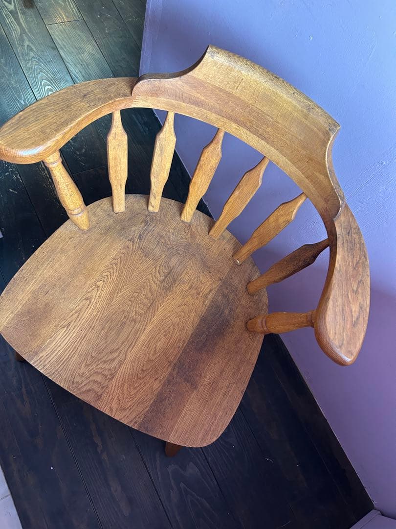 ゆうこ　アンティーク　イギリス　アームチェア　ダイニングチェア