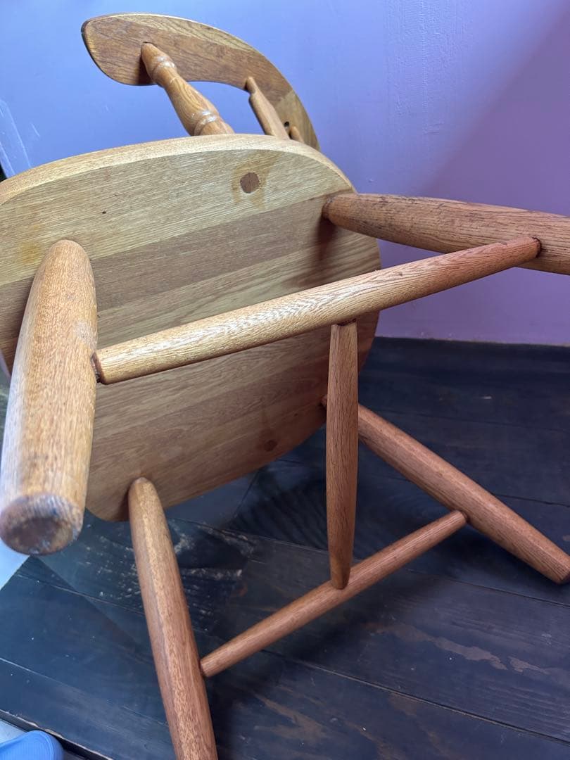 ゆうこ　アンティーク　イギリス　アームチェア　ダイニングチェア