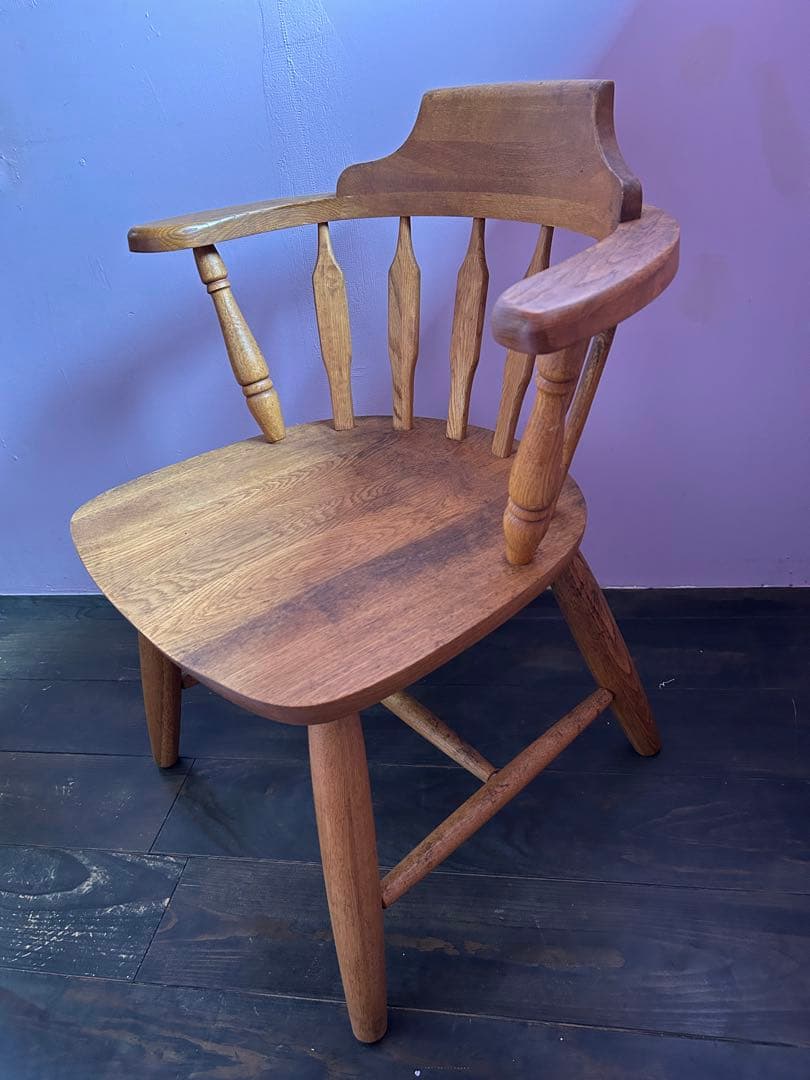 ゆうこ　アンティーク　イギリス　アームチェア　ダイニングチェア