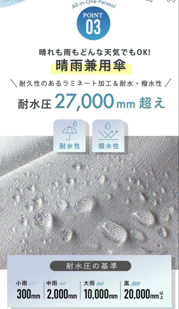 ⭐️COKAGE+ ACTIVE 5段ミニ 50cm 折⭐️ 遮光率100%