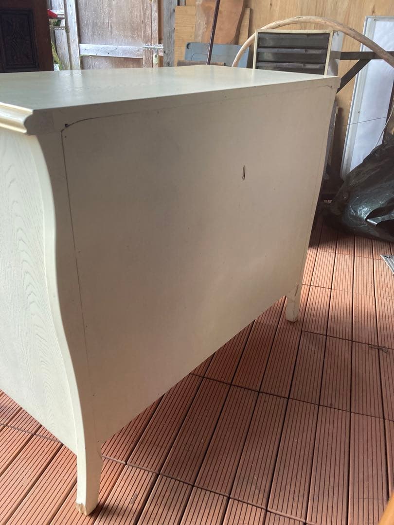 あ*え様 松永工房　カンティーヌ　チェスト　白家具　猫足　IDC取扱　キズ有り