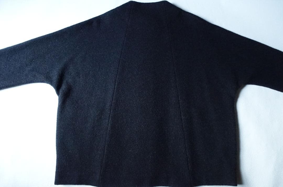 美品evam evaエヴァムエヴァ☆プレスウールショートコート 1 チャコール