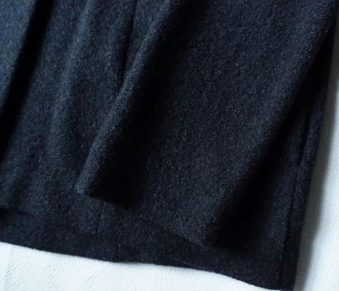 美品evam evaエヴァムエヴァ☆プレスウールショートコート 1 チャコール