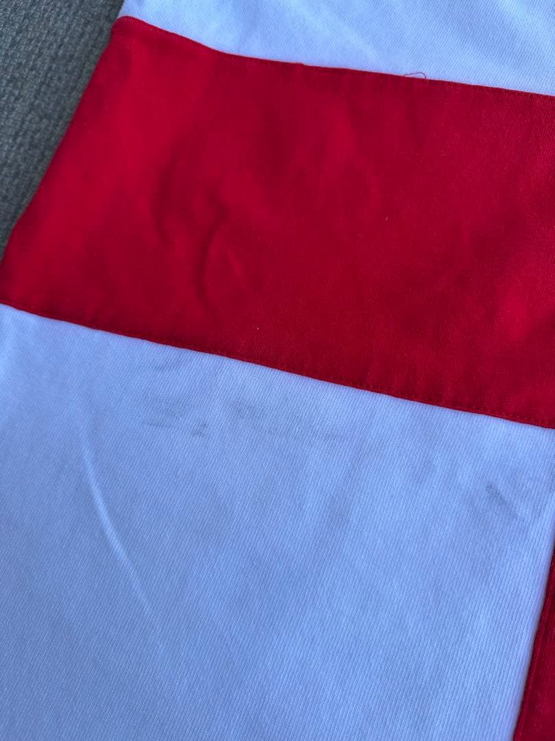 トップス red cross design big polo shirt