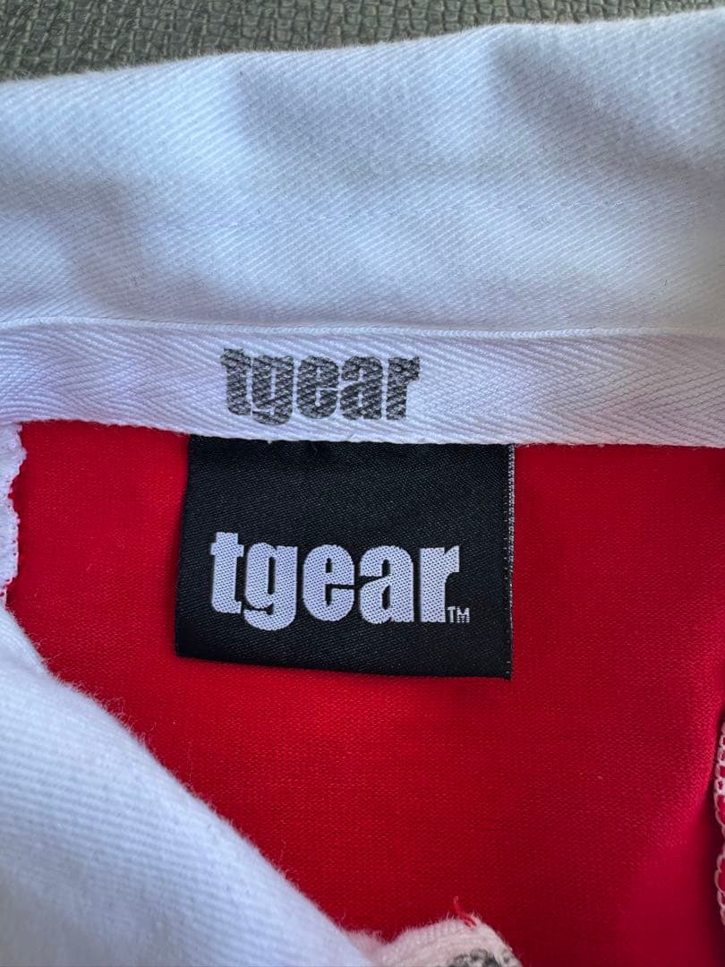 トップス red cross design big polo shirt