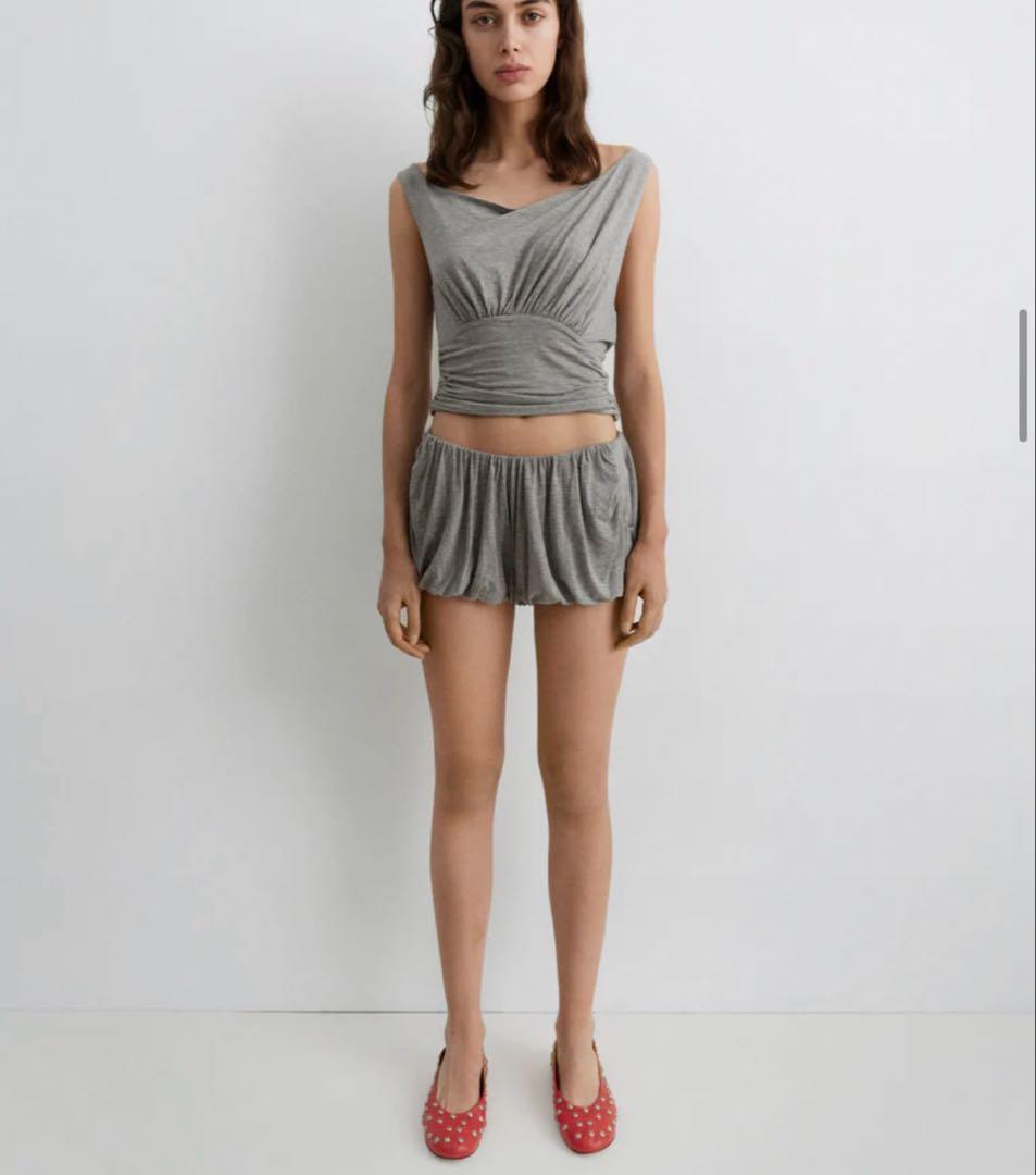 Gimaguas ギマガス　バレリーナシューズ 赤 レザー スタッズ 37