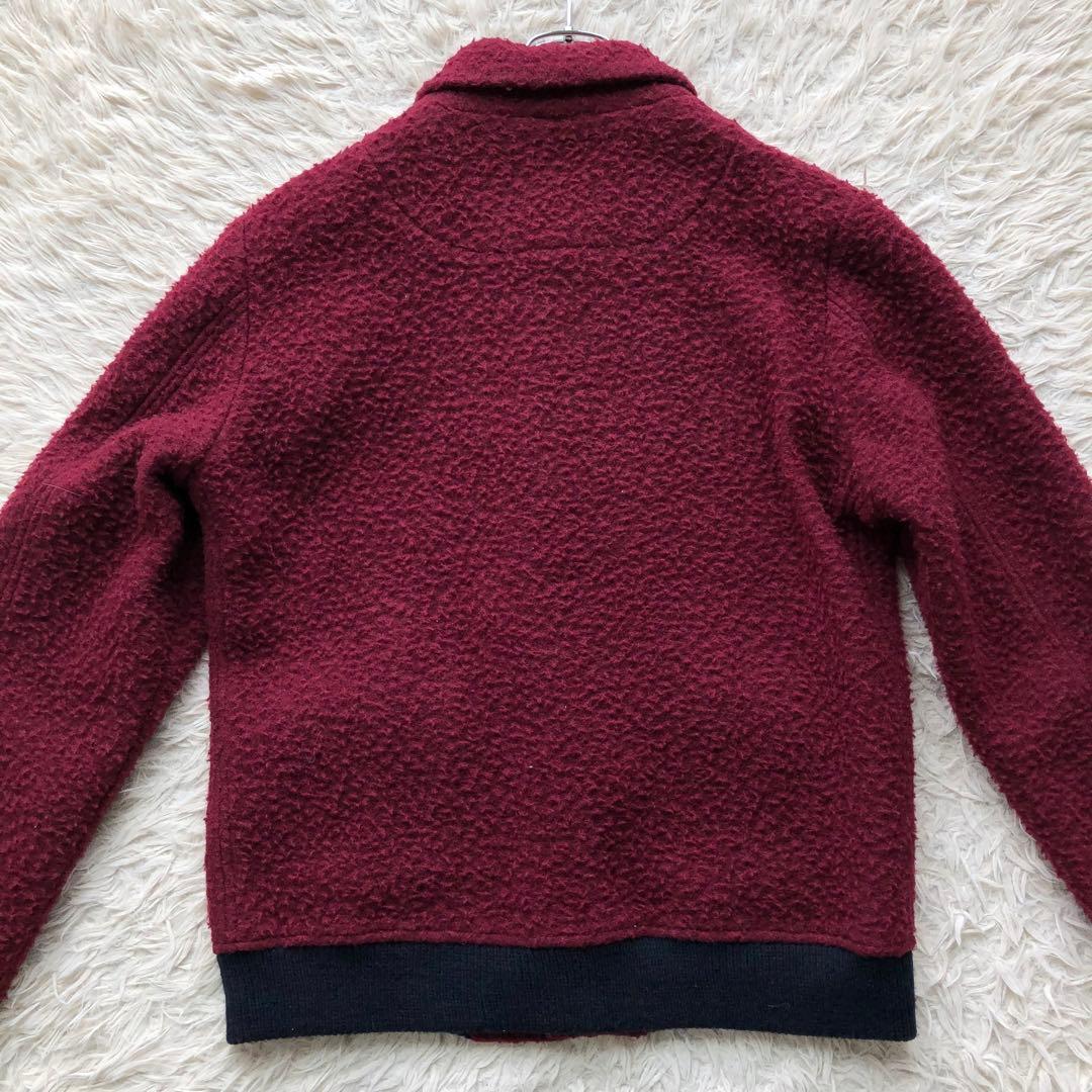 【イタリア製 3L】ボブ　ウールコート　ボルドー　羊毛