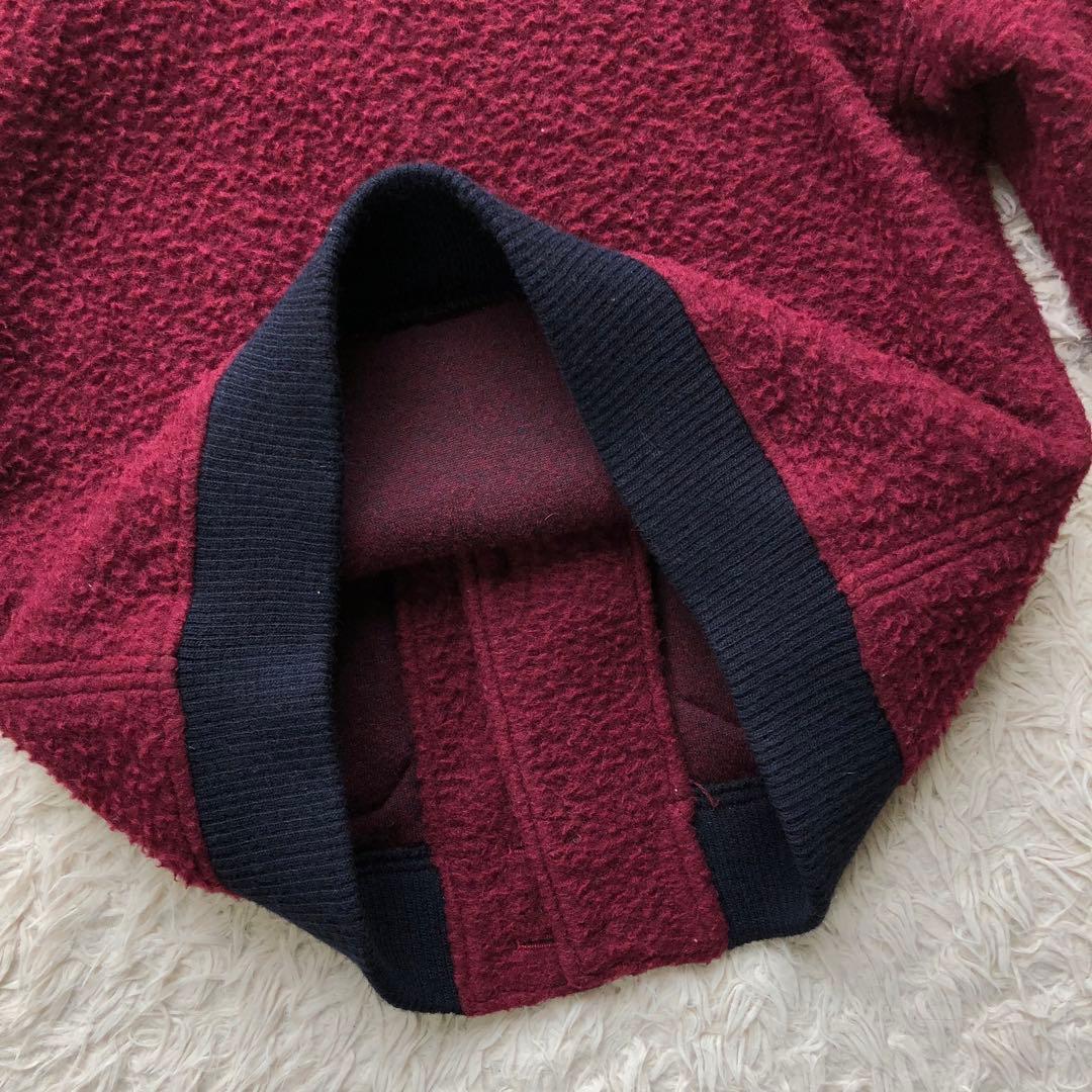 【イタリア製 3L】ボブ　ウールコート　ボルドー　羊毛