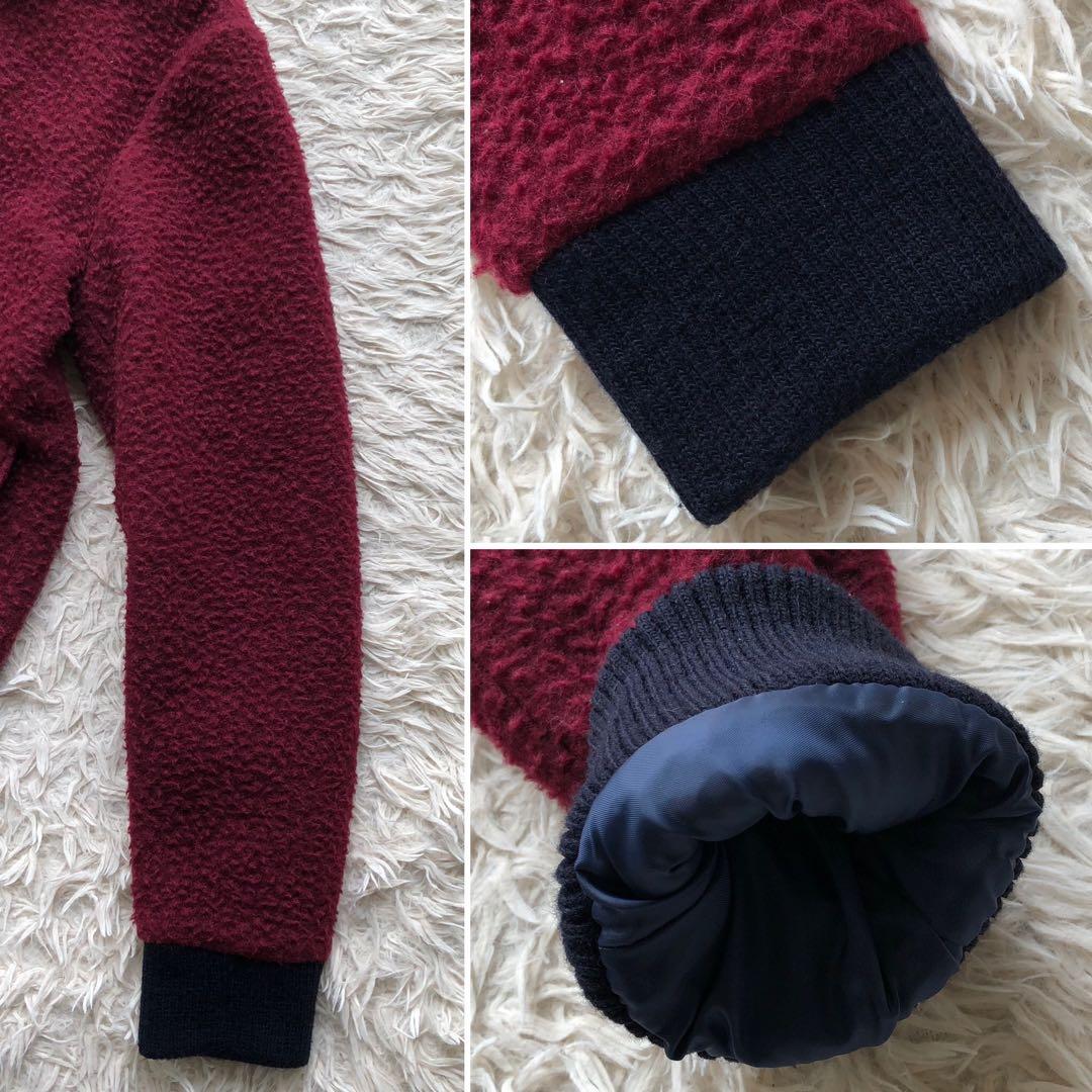 【イタリア製 3L】ボブ　ウールコート　ボルドー　羊毛