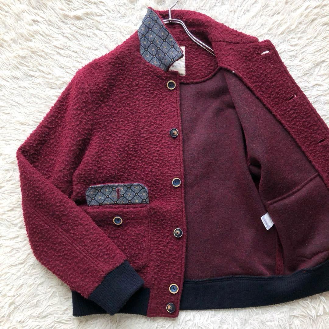 【イタリア製 3L】ボブ　ウールコート　ボルドー　羊毛