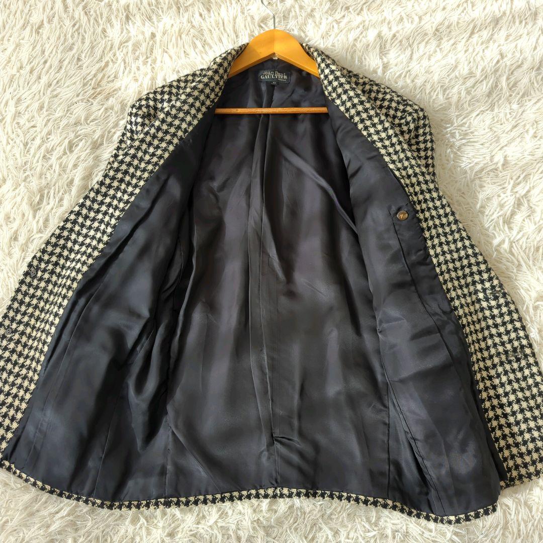 JEAN PAUL GAULTIER テーラードジャケット ウール 千鳥 М