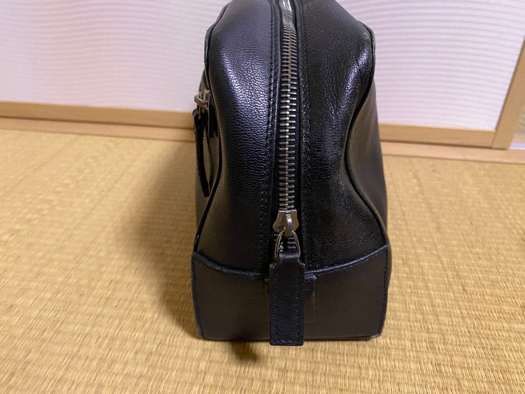 s*i様 GUCCI グッチ ブラック レザー ポーチ セカンドバッグ