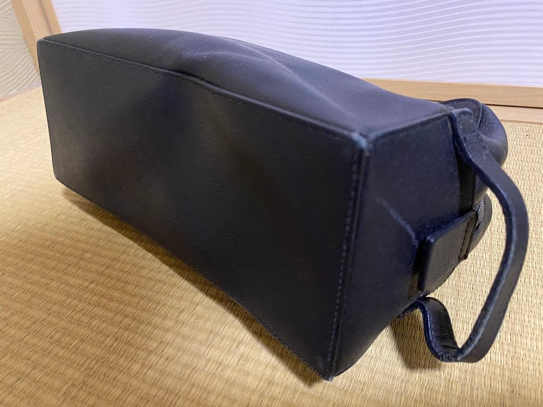 s*i様 GUCCI グッチ ブラック レザー ポーチ セカンドバッグ